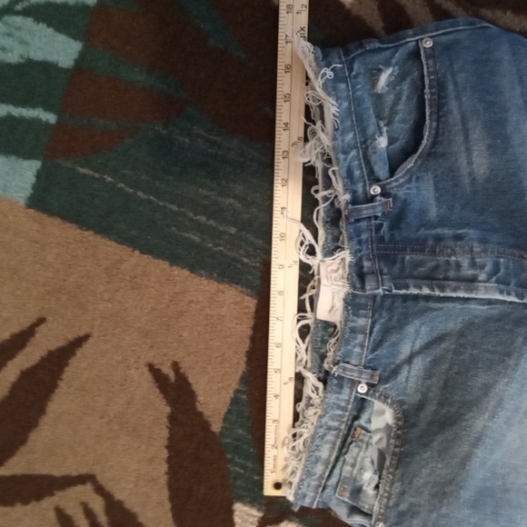 REVICE Denim with Frayed Waistband Button Fly Wide Leg Mid Rise Womens 30 - Picture 12 of 13